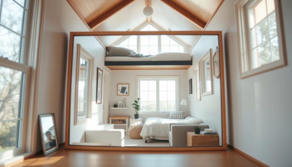 Using mirrors in tiny home design