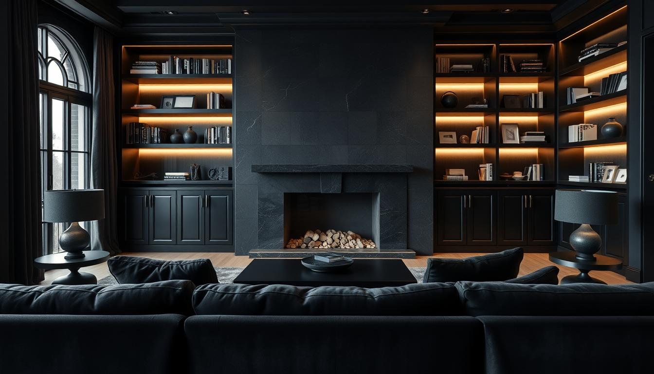 black interior home