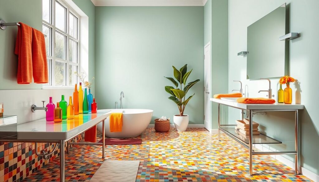 colorful bathroom decorating