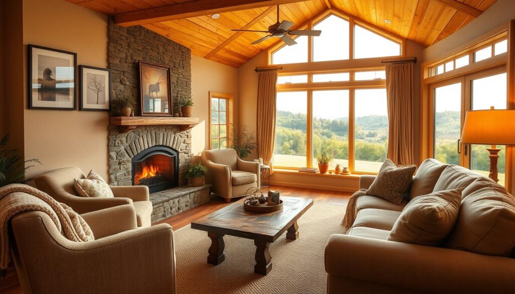 cozy cottage style living room