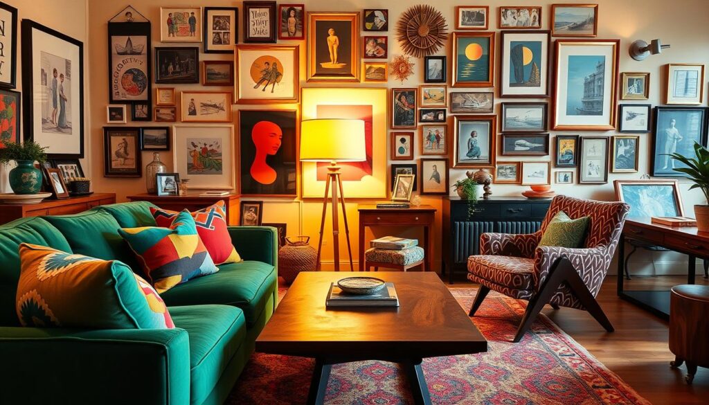 eclectic home styling with bold colors