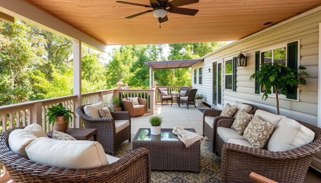 mobile home outdoor living space