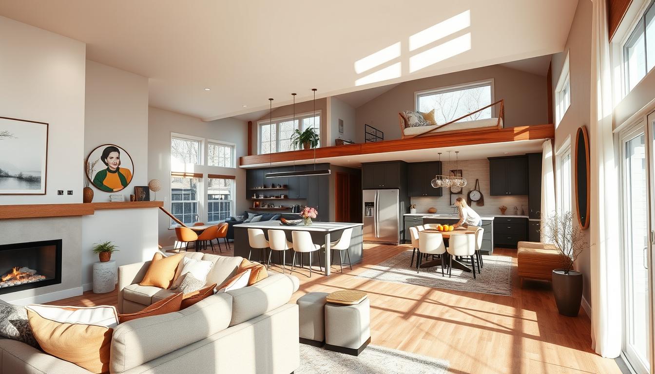 split level home interior