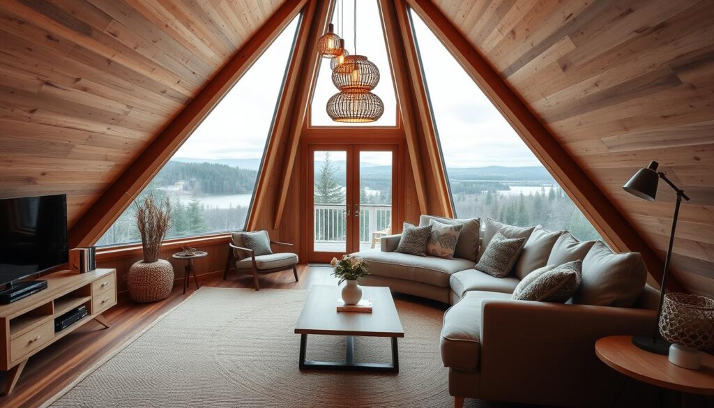 modern a frame interior lighting modern a frame interior lighting