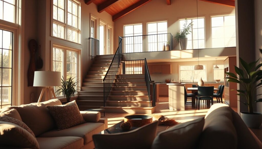 natural light in split-level homes