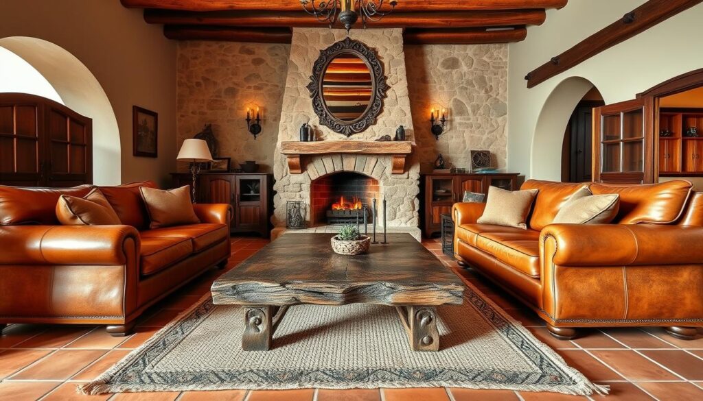 rustic Spanish-style furnishings