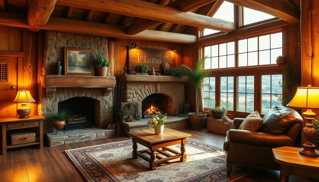 rustic living room design