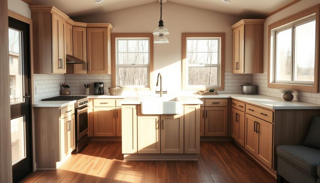 single wide trailer renovation kitchen design