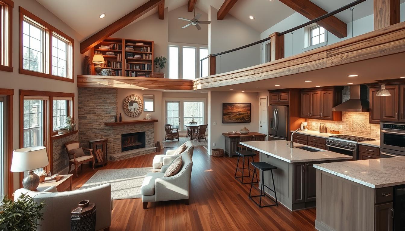split level home interior
